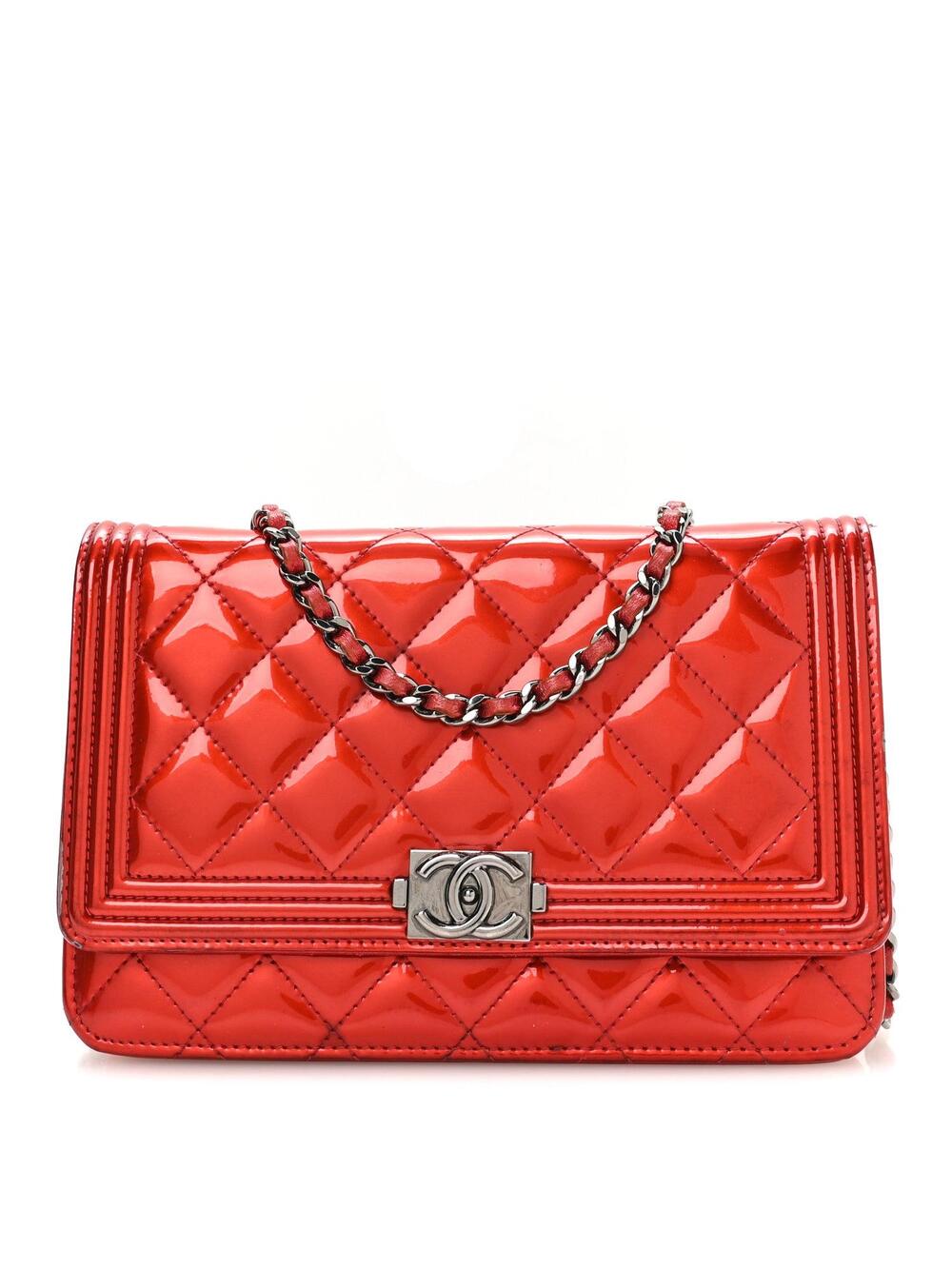 Chanel Metallic Patent Calfskin Quilted #373255C16B